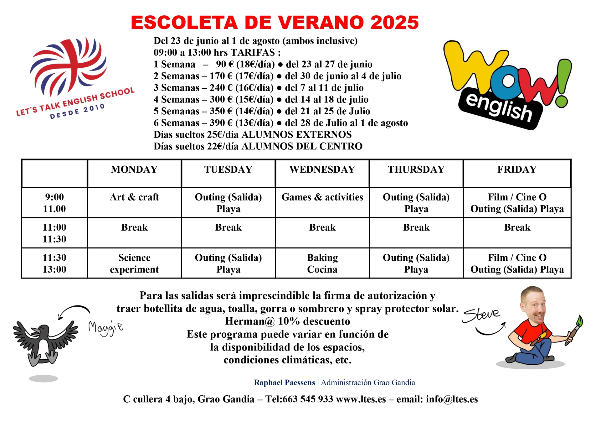 Escoleta de verano Grao de Gandia