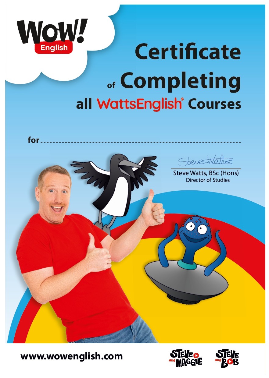 Certificado anual WOW! English Yellow